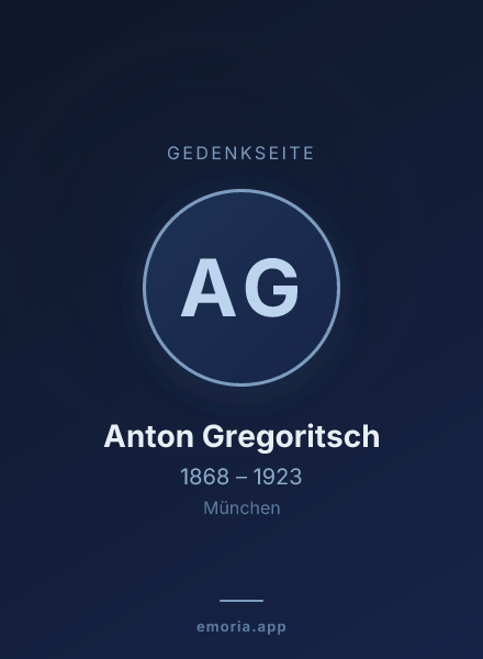 Gedenkportrait von Anton Gregoritsch