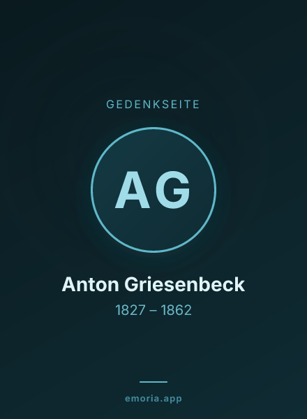 Gedenkportrait von Anton Griesenbeck