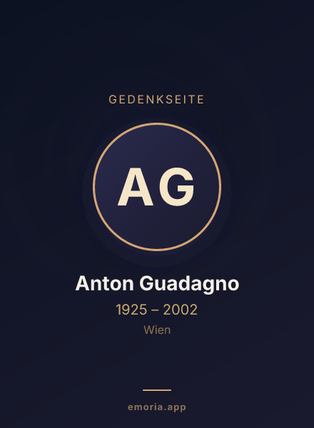 Gedenkportrait von Anton Guadagno
