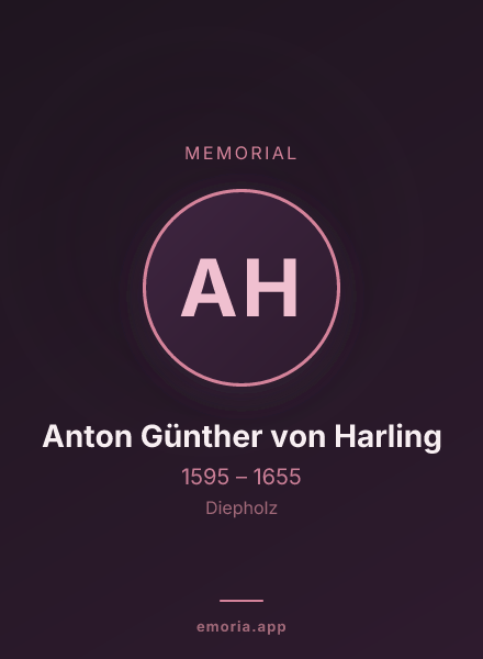 Memorial portrait of Anton Günther von Harling