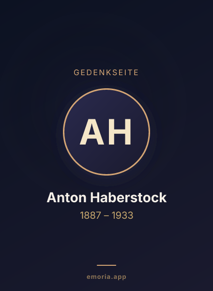 Gedenkportrait von Anton Haberstock