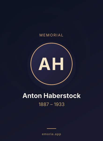 Memorial portrait of Anton Haberstock