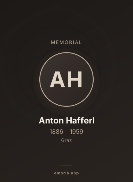 Memorial portrait of Anton Hafferl