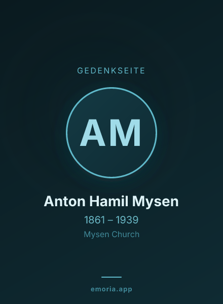 Gedenkportrait von Anton Hamil Mysen