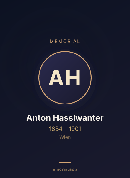 Memorial portrait of Anton Hasslwanter