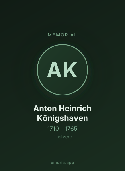 Memorial portrait of Anton Heinrich Königshaven