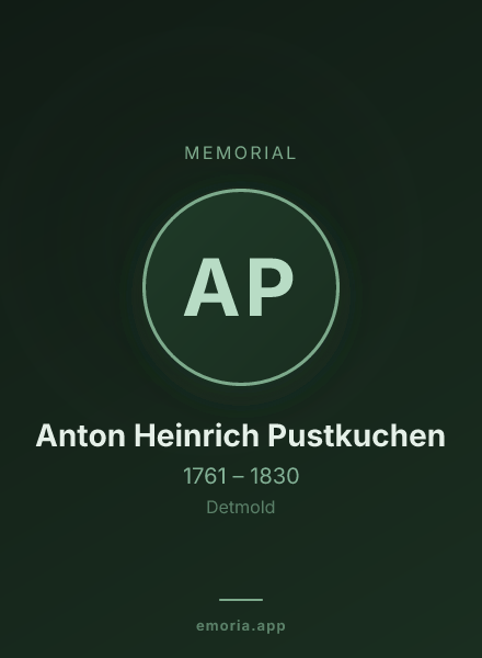 Memorial portrait of Anton Heinrich Pustkuchen