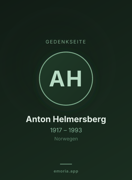 Gedenkportrait von Anton Helmersberg