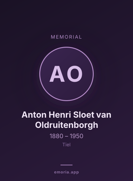 Memorial portrait of Anton Henri Sloet van Oldruitenborgh