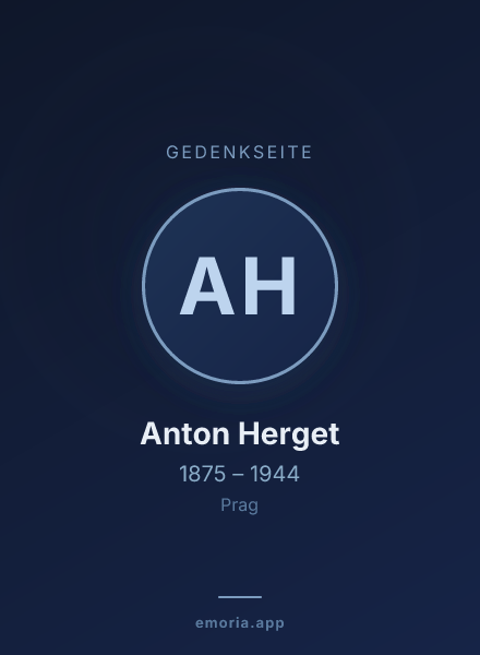 Gedenkportrait von Anton Herget