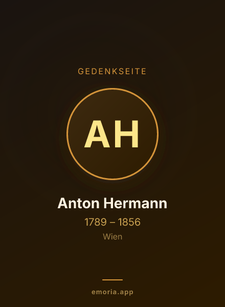 Gedenkportrait von Anton Hermann
