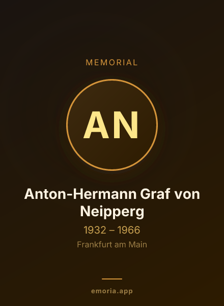 Memorial portrait of Anton-Hermann Graf von Neipperg
