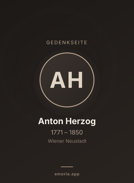 Gedenkportrait von Anton Herzog