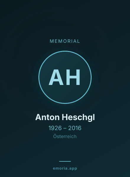 Memorial portrait of Anton Heschgl