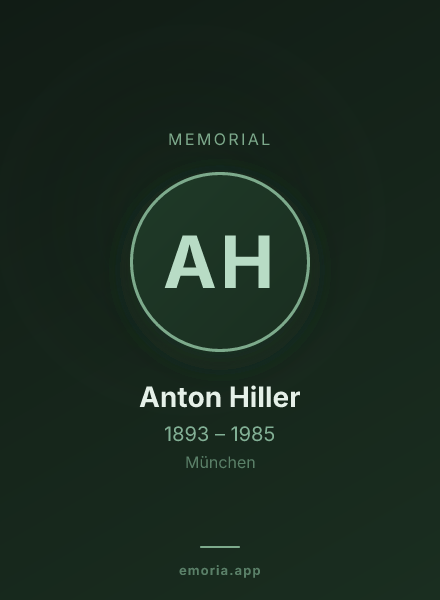 Memorial portrait of Anton Hiller