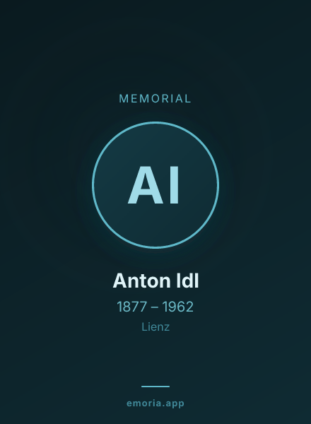 Memorial portrait of Anton Idl