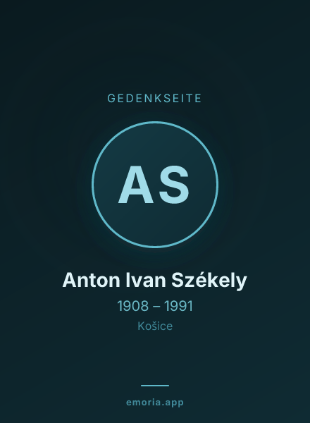 Gedenkportrait von Anton Ivan Székely