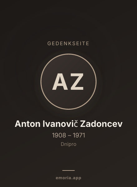 Gedenkportrait von Anton Ivanovič Zadoncev