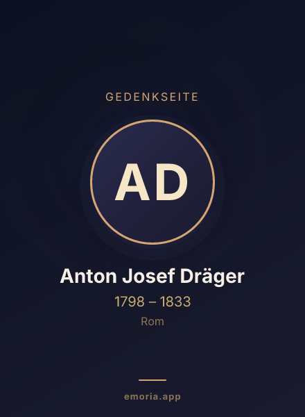 Gedenkportrait von Anton Josef Dräger