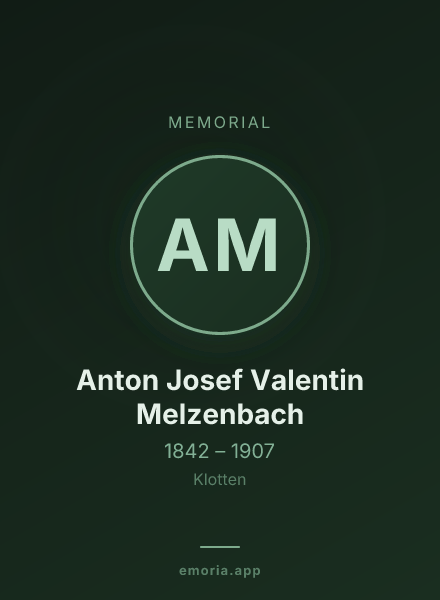 Memorial portrait of Anton Josef Valentin Melzenbach