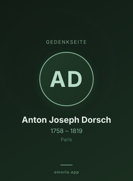Gedenkportrait von Anton Joseph Dorsch