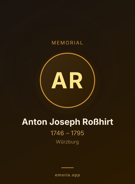 Memorial portrait of Anton Joseph Roßhirt