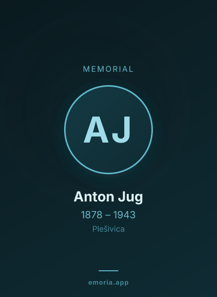 Memorial portrait of Anton Jug