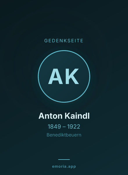 Gedenkportrait von Anton Kaindl