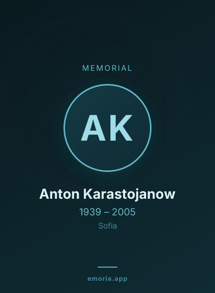 Memorial portrait of Anton Karastojanow