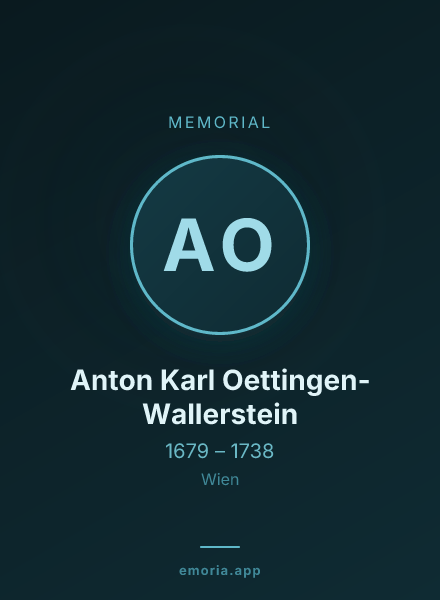 Memorial portrait of Anton Karl Oettingen-Wallerstein
