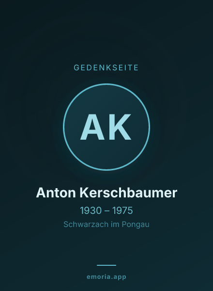 Gedenkportrait von Anton Kerschbaumer