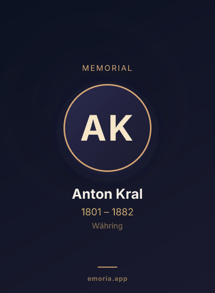 Memorial portrait of Anton Kral