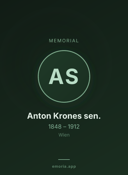 Memorial portrait of Anton Krones sen.