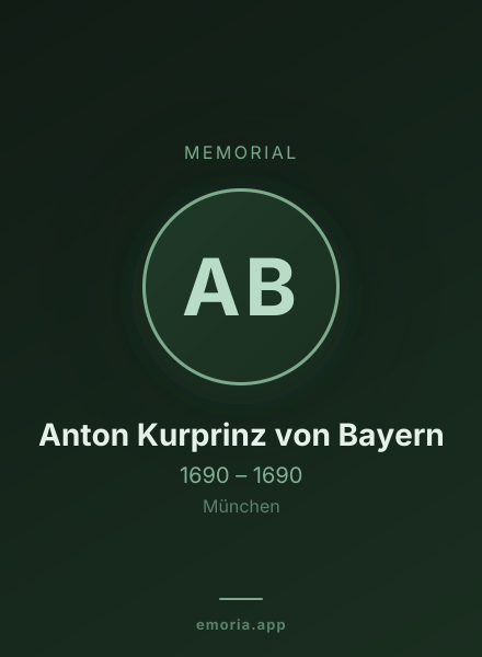 Memorial portrait of Anton Kurprinz von Bayern