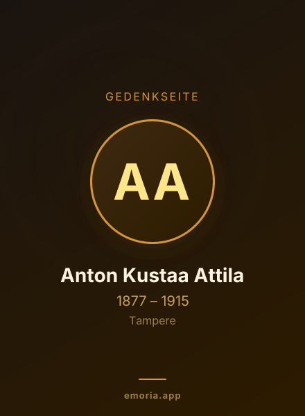 Gedenkportrait von Anton Kustaa Attila
