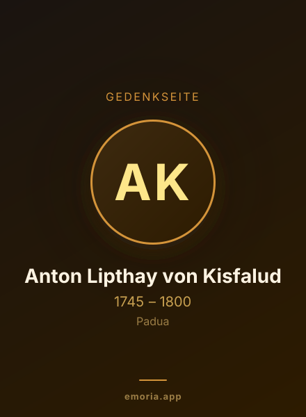 Gedenkportrait von Anton Lipthay von Kisfalud