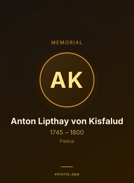 Memorial portrait of Anton Lipthay von Kisfalud