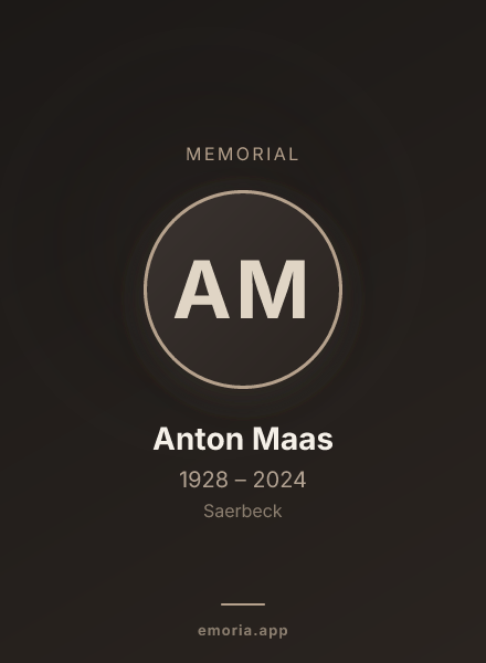 Memorial portrait of Anton Maas