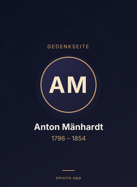Gedenkportrait von Anton Mänhardt