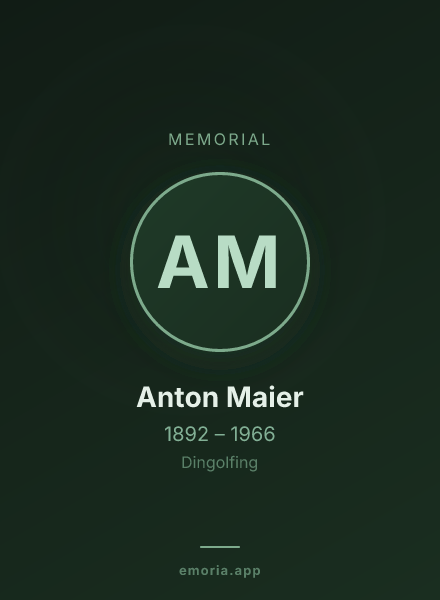 Memorial portrait of Anton Maier