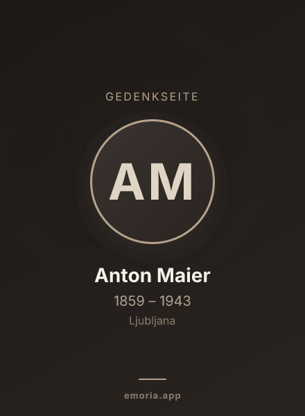 Gedenkportrait von Anton Maier