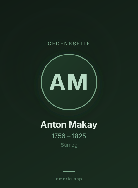 Gedenkportrait von Anton Makay