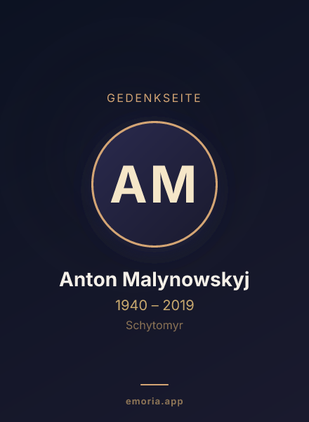 Gedenkportrait von Anton Malynowskyj