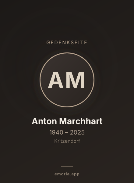 Gedenkportrait von Anton Marchhart