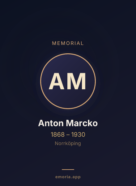 Memorial portrait of Anton Marcko