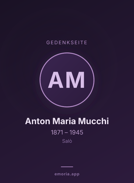 Gedenkportrait von Anton Maria Mucchi