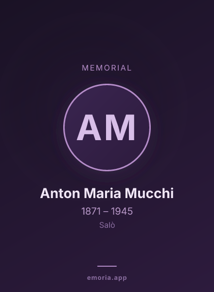 Memorial portrait of Anton Maria Mucchi