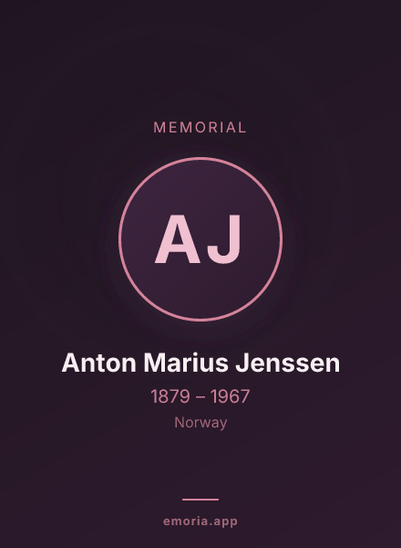 Memorial portrait of Anton Marius Jenssen