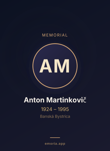 Memorial portrait of Anton Martinkovič