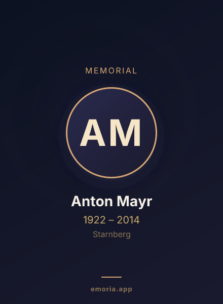 Memorial portrait of Anton Mayr